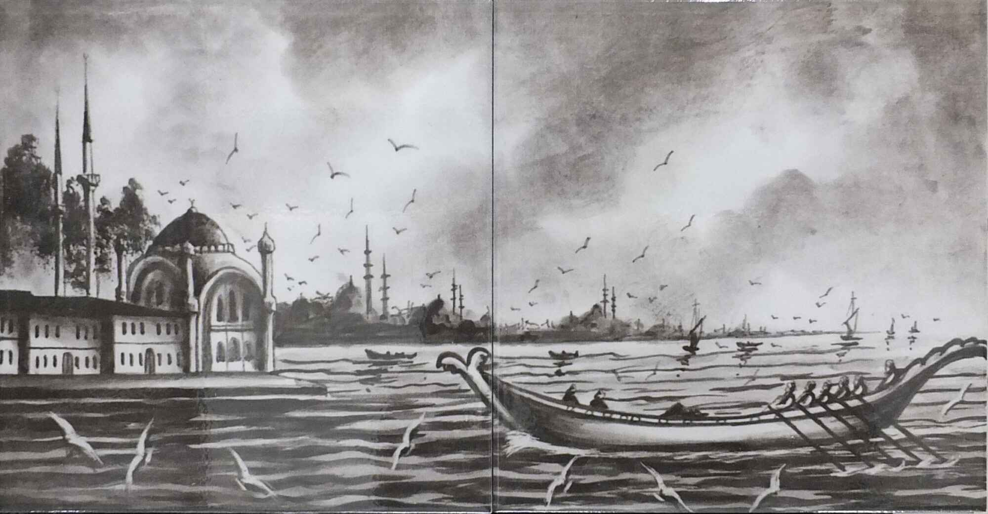 20x40 cm Çini Pano - YK36